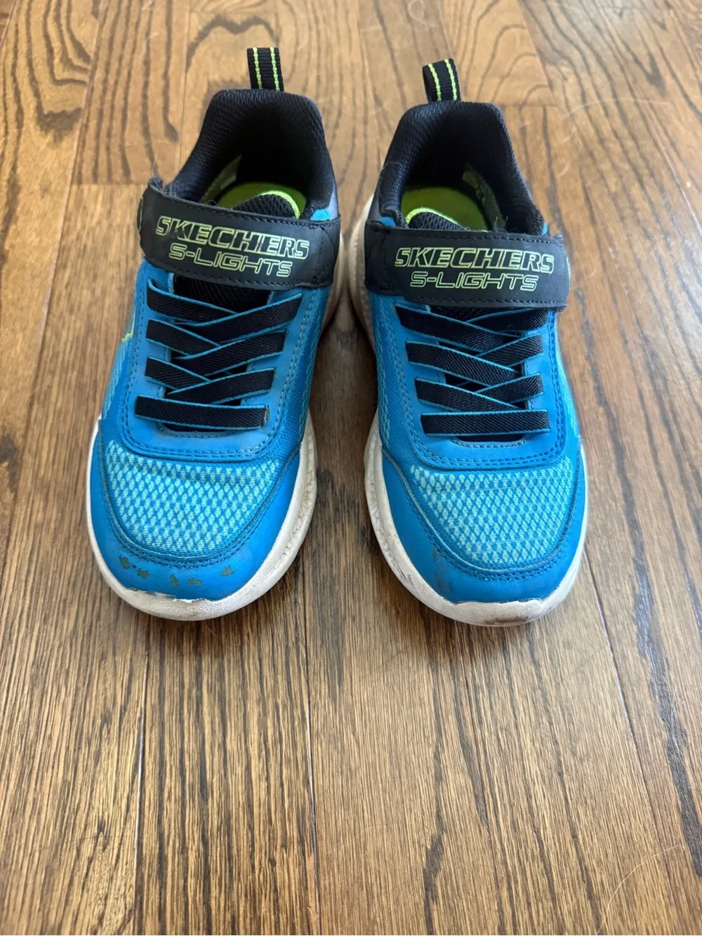 Skechers Kids Blue and Black Light-Up Sneakers - Size 13